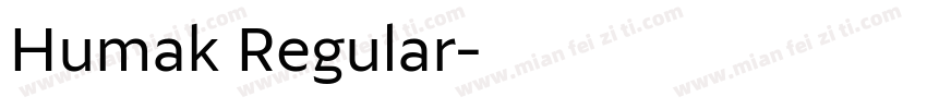 Humak Regular字体转换